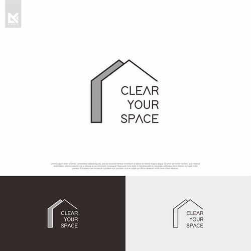 A logo to attract those wanting a beautifully organised & clutter free home Ontwerp door K R W N