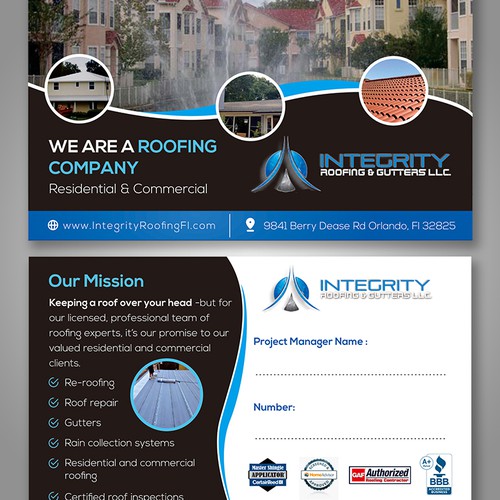 Roofing Company Storm Damage Flyer Design by Dzhafir