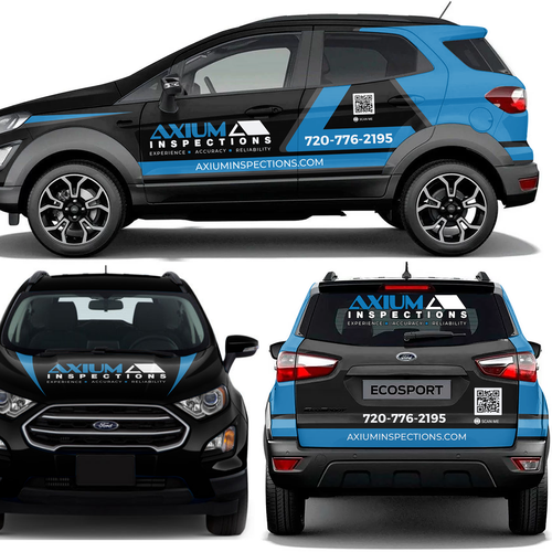 Partial Wrap For Black 2020 Ford EcoSport Design by theANUNGs