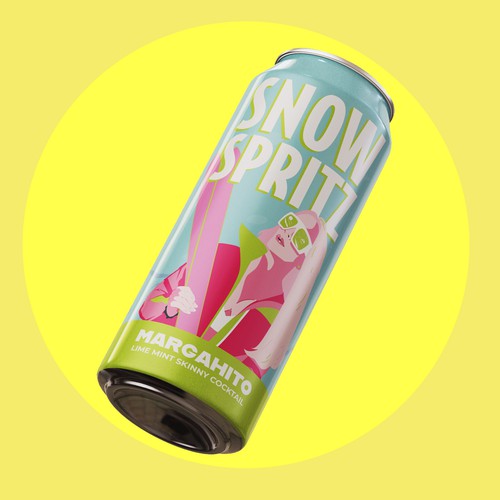 Snow Tequila Cocktail CANS Design by Mercedesfc