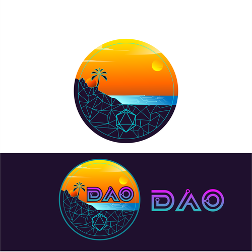 Logo — island DAO — let's buy an island — Ethereum blockchain デザイン by journeydsgn