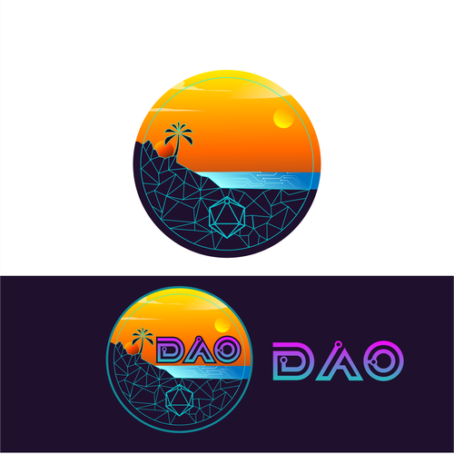 Logo — island DAO — let's buy an island — Ethereum blockchain Design by journeydsgn
