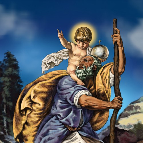 Create An Inspirational Image of St. Christopher Design by Raz3rKid