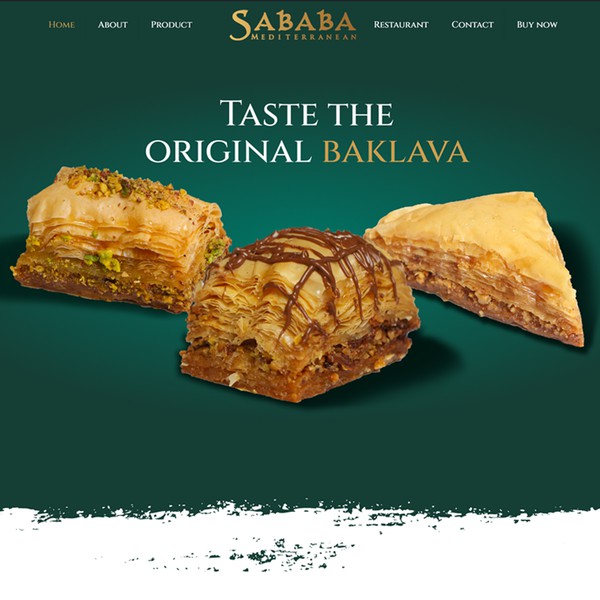 Sababasweets.com web site design and development