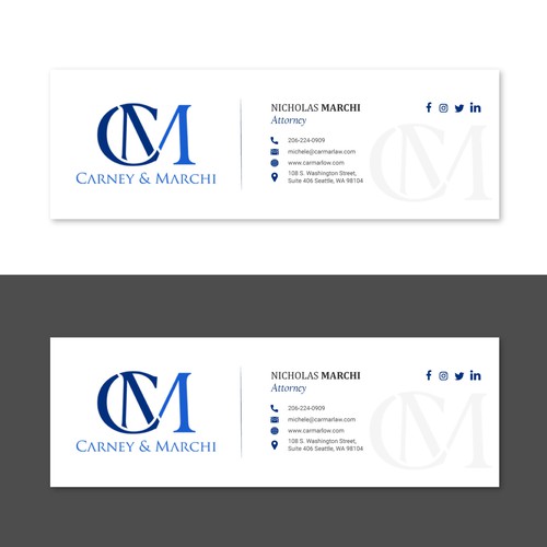 Signature Block for a Modern Law Office Design by korban