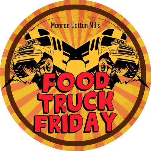 ONE OF THREE CONTESTS!!! FOOD TRUCK FRIDAY LOGO FOR MONROE COTTON MILLS Design by pinkyjade