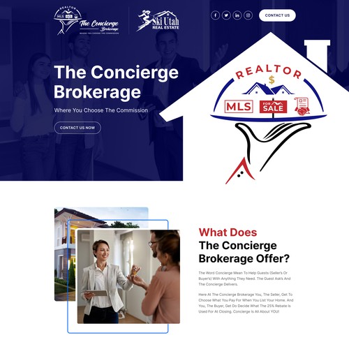 The concierge brokerage website Diseño de FuturisticBug