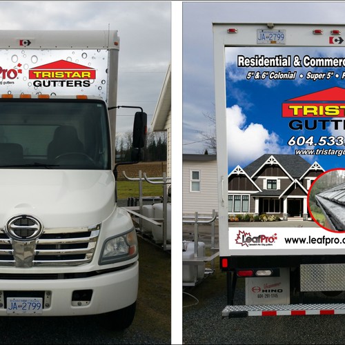 Tristar Gutter truck vehicle wrap (I AM HAVING A PRO INSTALL WRAP) Design by T i f a n y' s