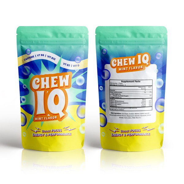 Energy Gum Pouch Packaging