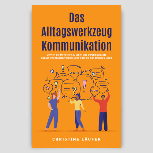 A novel cover on the subject of communication, which appeals to a young educated target group Design by DesignVibe