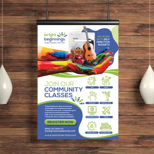Design an Engaging Flyer for Community Classes Design by Dzhafir