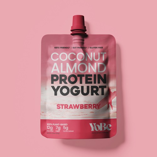 Create Eye-Catching Packaging for YoBe's Protein Yogurt to Shine at Whole Foods Design by PCab Designs