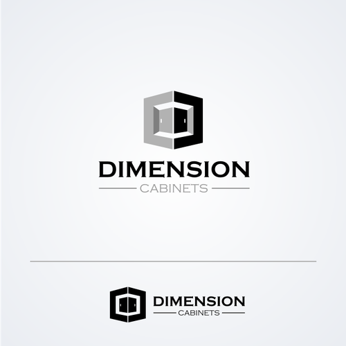 Create a logo  for the new kitchen  cabinet  brand Dimension 