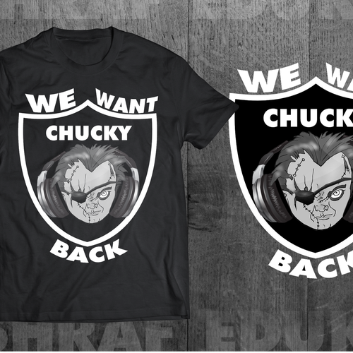 NFL Oakland Raiders Logo And Chucky Mashup T-Shirt - TeeNavi