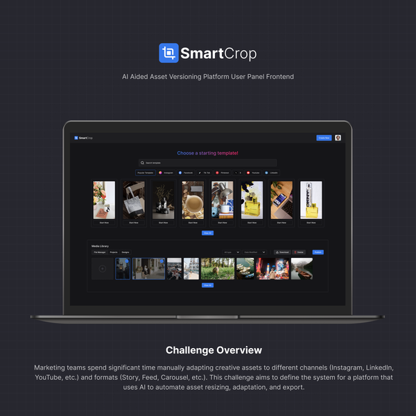 Design by Senja1705 titled "AI Aided Asset Versioning Platform User Panel"
