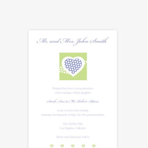 Letterpress Wedding Invitations Design by Ania