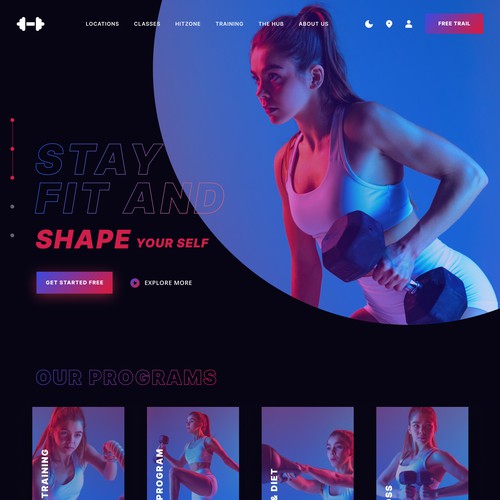 Design homepage and location page for Gym website Design by Mohammad Kashif