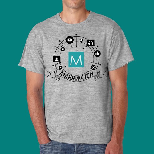 "Create a cool startup t-shirt for a tech company in the entertainment business " Réalisé par DeftArts