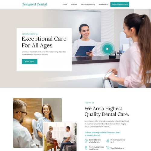 Home page for dental practice Design by AKDCreative