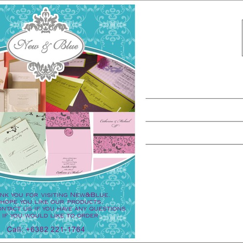 Design di Upscale Wedding Invitation Boutique Postcard di muy