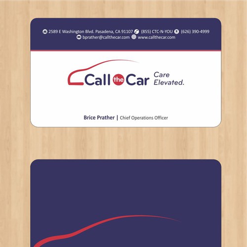 business card for Call the Car Design by Shoaib Perfect