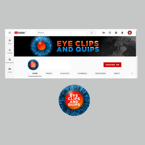 Powerful Design for an Eye Surgery YouTube Channel "Eye Clips and Quips" Design by CREATIVE NINJA ✅