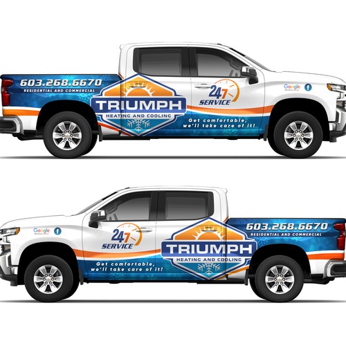 HVAC Truck Wrap Design by AdrianC_Designer✅