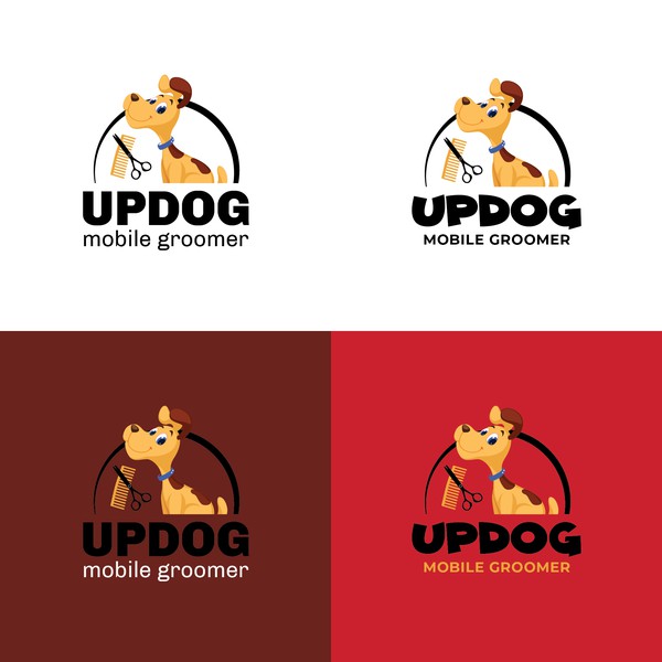 Logo design for UpDog Mobile Groomer