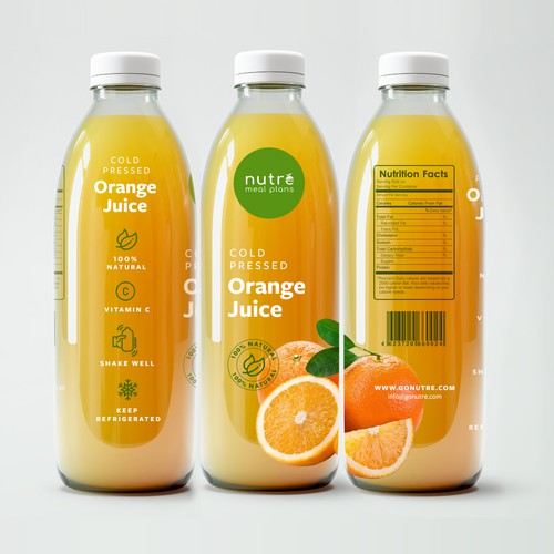 Easy Orange Juice Bottle.. Full Wrap! Design von Air_designs