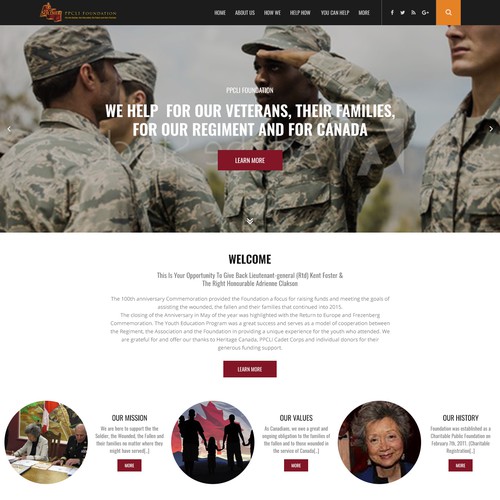 PPCLI Foundation website Design réalisé par WebFlux Solution