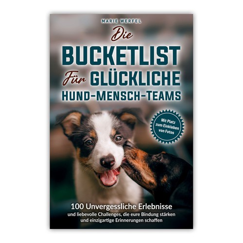 Design a harmonious, cute cover for a dog & human bucketlist Design by A_Ndesign