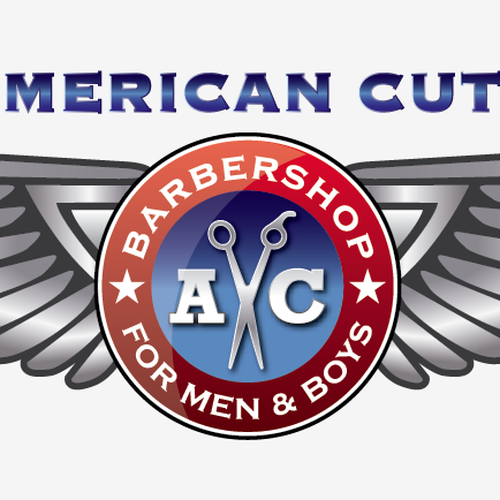 Logo for American Cuts Barbershop Design por Gal 2:20