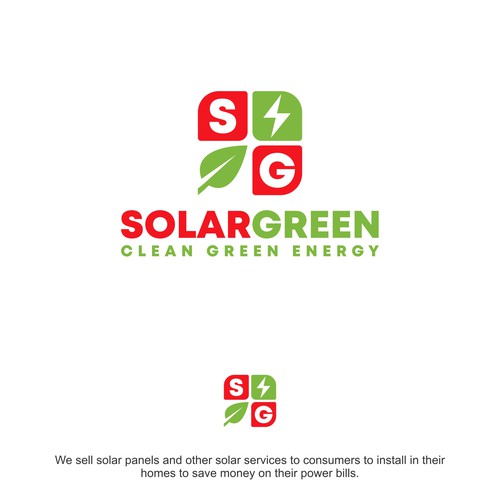 Logo for solar retailer, SolarGreen Design by Web Hub Solution