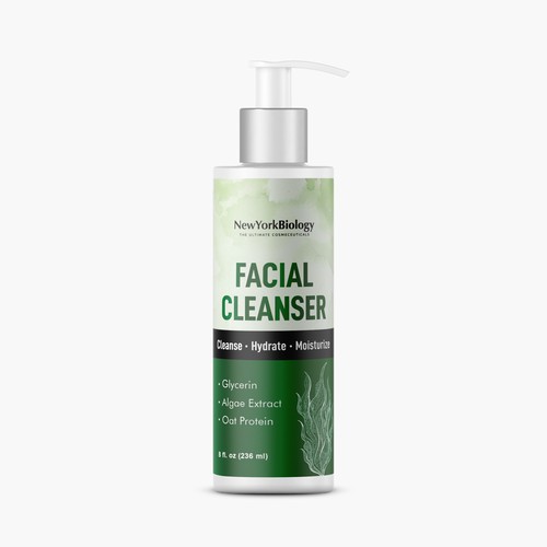 Create an updated facial cleanser label. Design by Rifat_Jishan