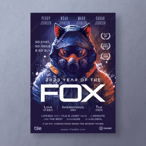 Life360 2023 Year of the Fox Poster Design by Lakṣya