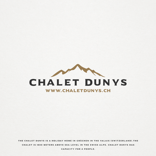 Create a expressive but simple logo for the Chalet Dunys in the Swiss Alps デザイン by M E L O