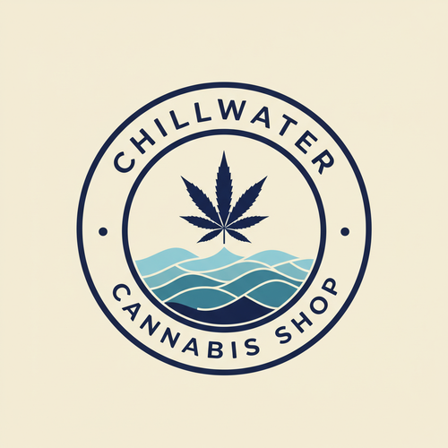 Chillwater Cannabis Shop Logo - Calm the Noise, Find Your Better Design by Kavinda Malaka