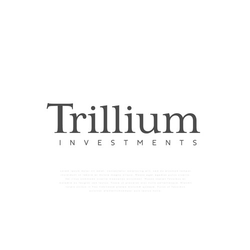 Design a sophisticated trillium flower logo for an asset management company Design by Michael San Diego CA