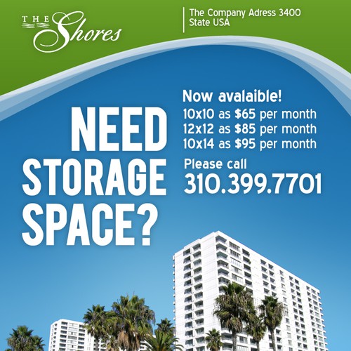 The Shores Storage Flyer Design by mudrac