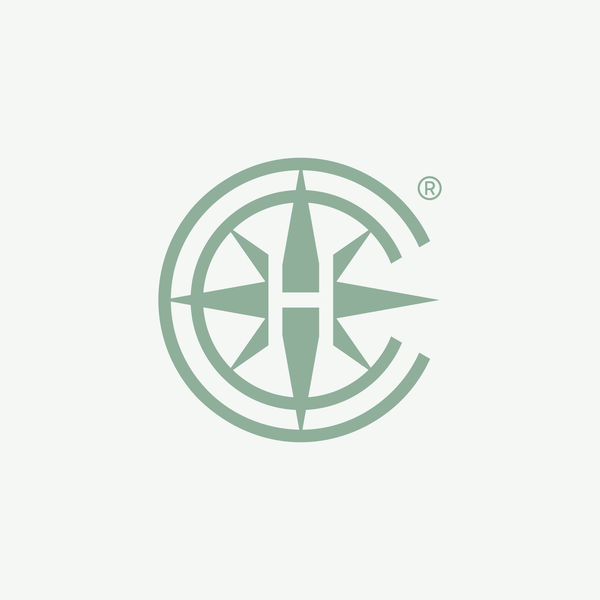 Design by Waruna_S titled "HCC Minimalist compass logo with negative space letter "H""