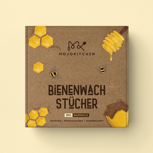 Modern Packaging for Beewax Wraps Made in Germany Design by Mahiofficial™