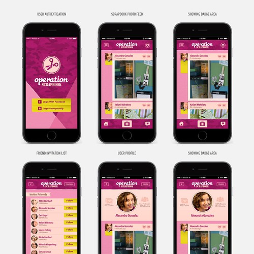 "Operation Scrapbook" - App for scrapbookers Design by Gerardo Betancourt