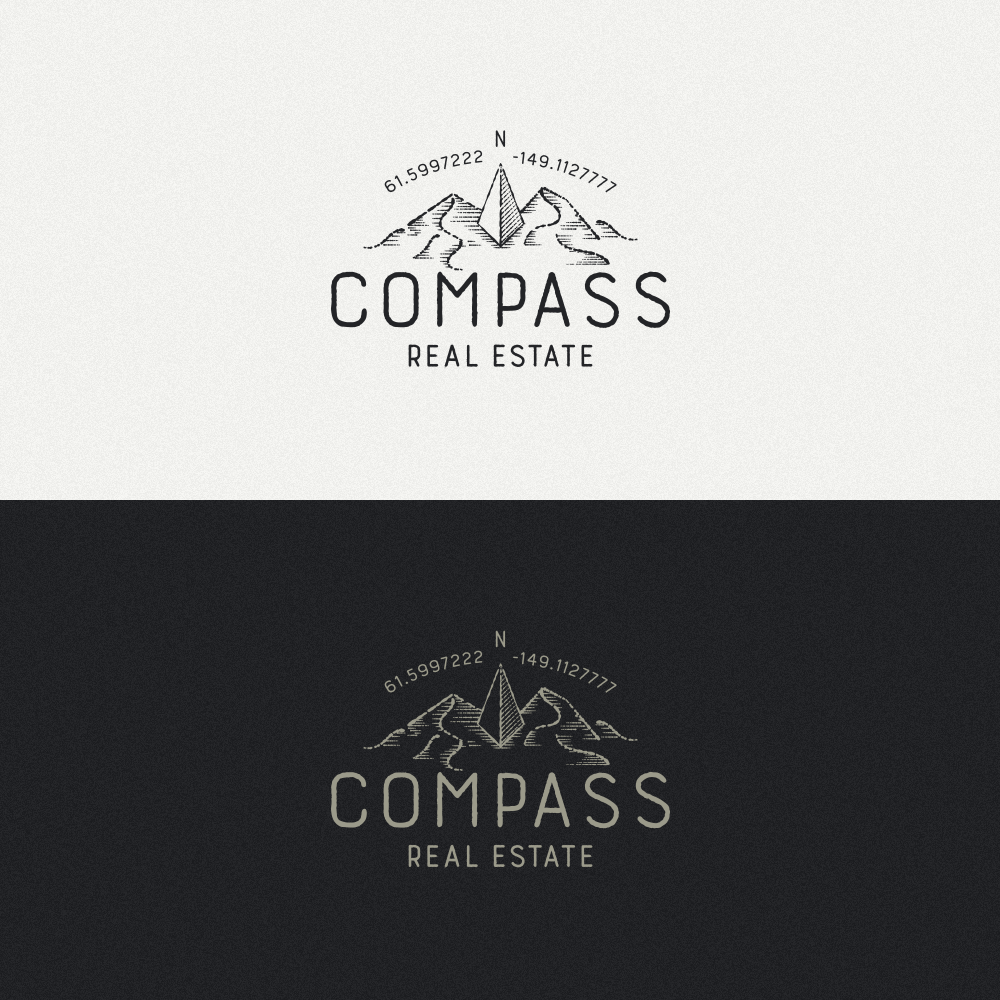Compass Logo Quiz Illussion: Logo With Compass And Blue Background
