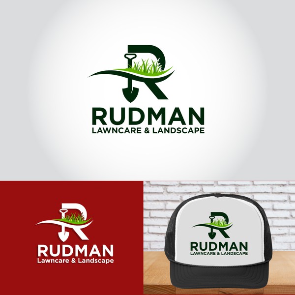 Design by GKM Design titled "Rudman Lawncare & Landscape Logo"