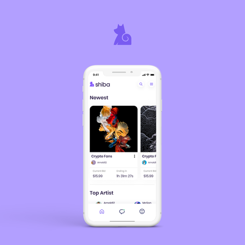 [URGENT] We need a BEAUTIFUL home screen for our NEW art mobile app Design von Aryafianto