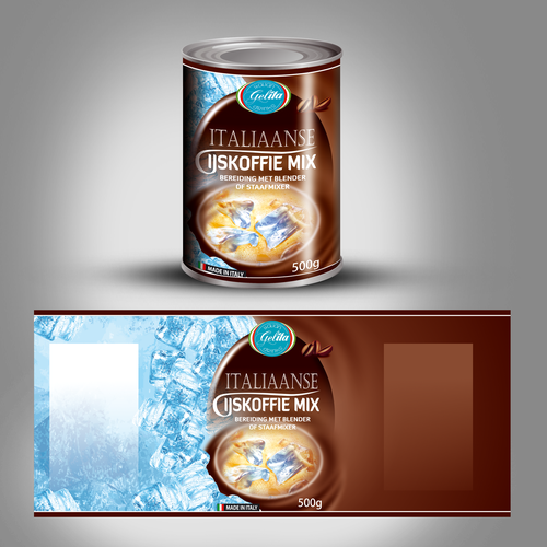 Italian Ice Coffee mix @ home  Label Design by bn82design
