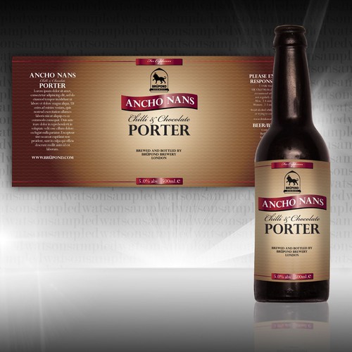 product label for BRÜPOND Brewery Design by David7110750