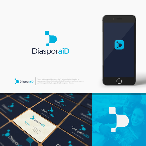Design a powerful logo for diasporaid, an impact-oriented network/platform for expats Design by JLShuaG