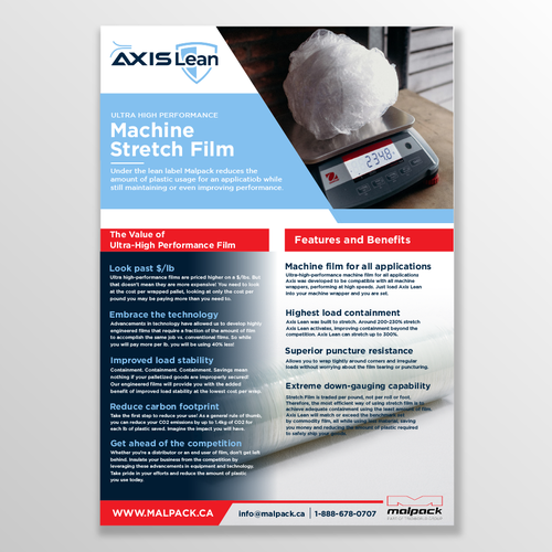 Malpack Product Brochure Template Design by DWGD