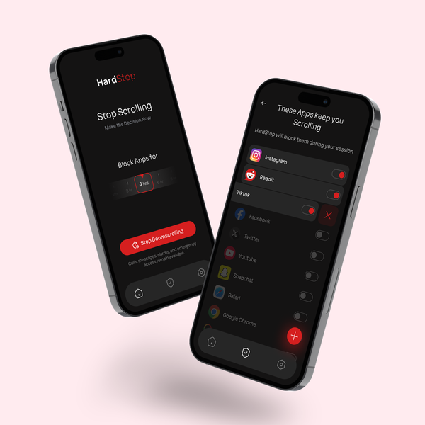 Design by KERON☆ titled "Minimal Night-Mode Mobile App UI Design (Screen-Time / Focus App)"